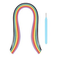 "Paper Quilling Streifen 15.4\" 5Mm 26 Farben Mit Stift (Mehrfarbig 260 Streifen)"