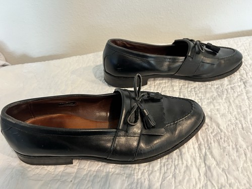 Mocassini Allen Edmonds Chelsea nappa pelle nera uomo 10 C USA scarpe eleganti - Foto 10 di 11