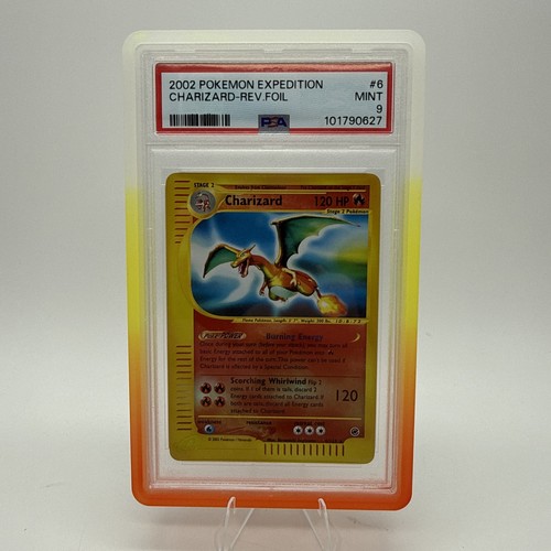 2002 POKEMON EXPEDITION SET #6/165 CHARIZARD REVERSE HOLO PSA 9