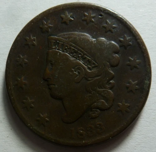 1833-P Large Cent — photo from the most recent tracked eBay sale