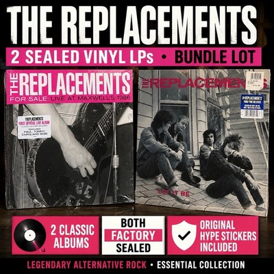 The Replacements 2 LP Vinyl Lot SEALED Let It Be & For Sale Live At Maxwell's 19