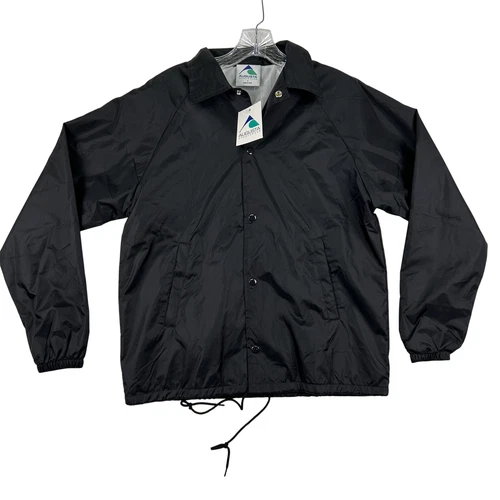 COACH Giacca a vento Augusta Sportswear uomo piccola nera allenatore nylon bottoni a pressione