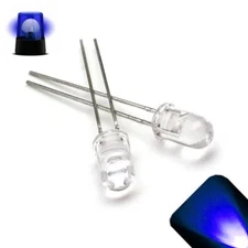 10 x LED 5mm Blue Extra Fast Flashing Blinking Strobe Ultra Bright LEDs 6Hz Car