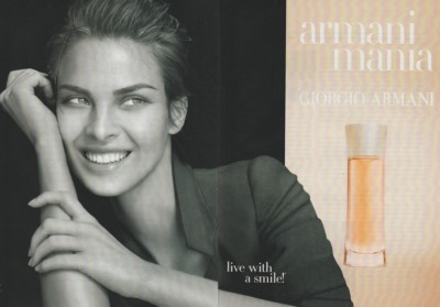 Werbepapier - Advertising Paper - Mania von Giorgio Armani 2 Seiten