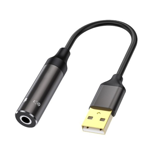 USB to 3.5mm Adapter Sound Card for Laptops and Desktops Auditory Upgrades - Afbeelding 2 van 8