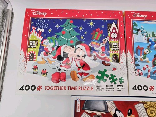 Lot Of 3 Disney Mickey Mouse & Friends 400 Piece Together Time Puzzles- Complete - Picture 4 of 13