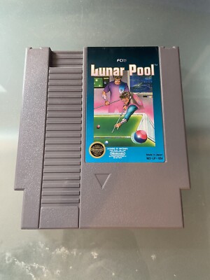 Lunar Pool NES (Nintendo Entertainment System, 1987) Cartridge & Manual
