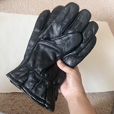 Black Leather Gloves Size Large