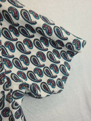 Stefano Man Large Paisley Mens Short Sleeve Shirt - Picture 4 of 7