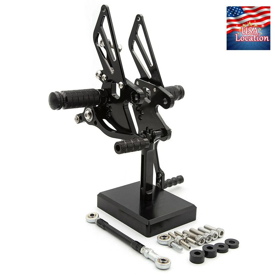 Juego de estriberas CNC para Ninja 250 2009 2010 2011 2012 estriberas traseras cambio de pedal EE. UU. Foto 3 de 4