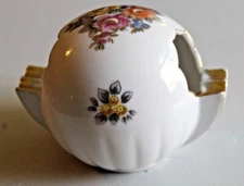 Arnart Creation Hand Painted Floral Unique Vintage Ashtray