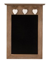 Kreidetafel Im Landhaus Stil Memotafel Mit 3 Herzen Ca 26 Cm X 39 Cm Holzrahmen