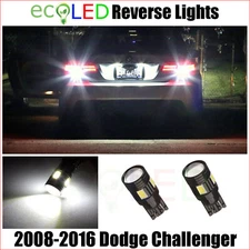 2 WHITE LED Reverse Backup Light Bulbs fits 2008-2016 Dodge Challenger 921 T10