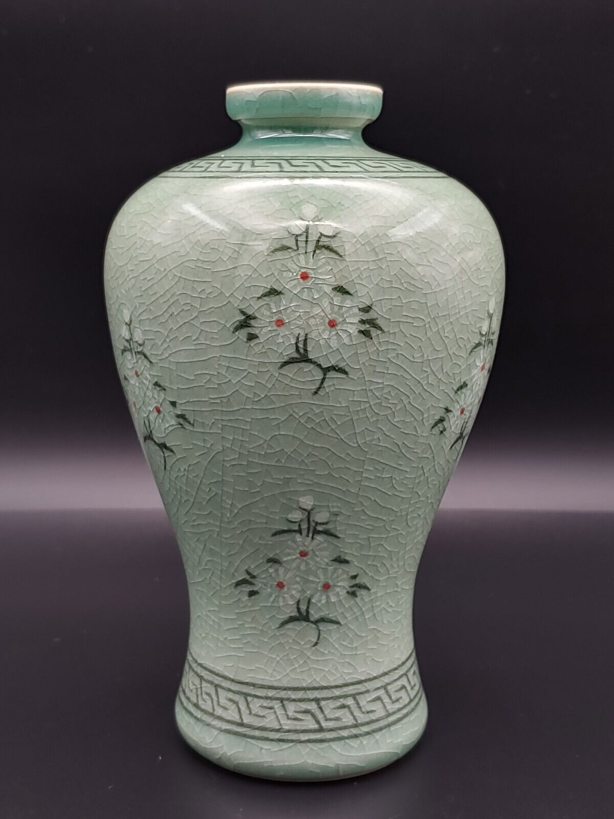 高丽釉里红青瓷器人参花梅瓶 Korean Celadon Red Glazed Inlaid Ginseng Flower Porcelain Mei Vase Ebay
