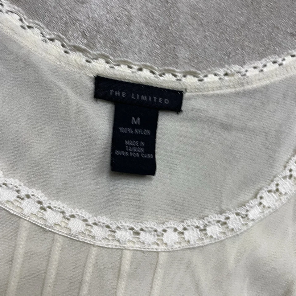 Vintage Y2K The Limited Top Blouse Shirt Sheer Nylon Whimsigoth Babydoll Fairy M - Image 3 of 4