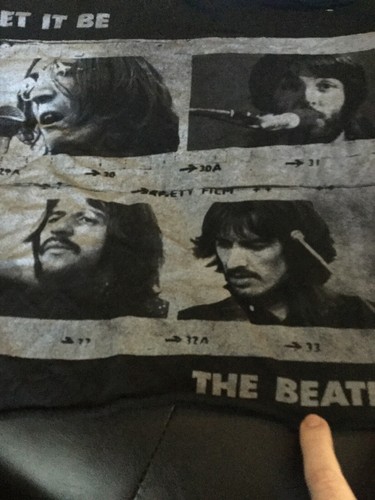 The Beatles Medium Missed Black Crop Tee- Shirt - Picture 2 of 3