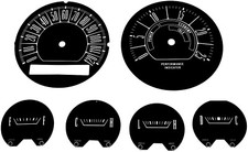 Premium Dash Decal 66 Plymouth Barracuda Full Kit 120mph Vacuum Black