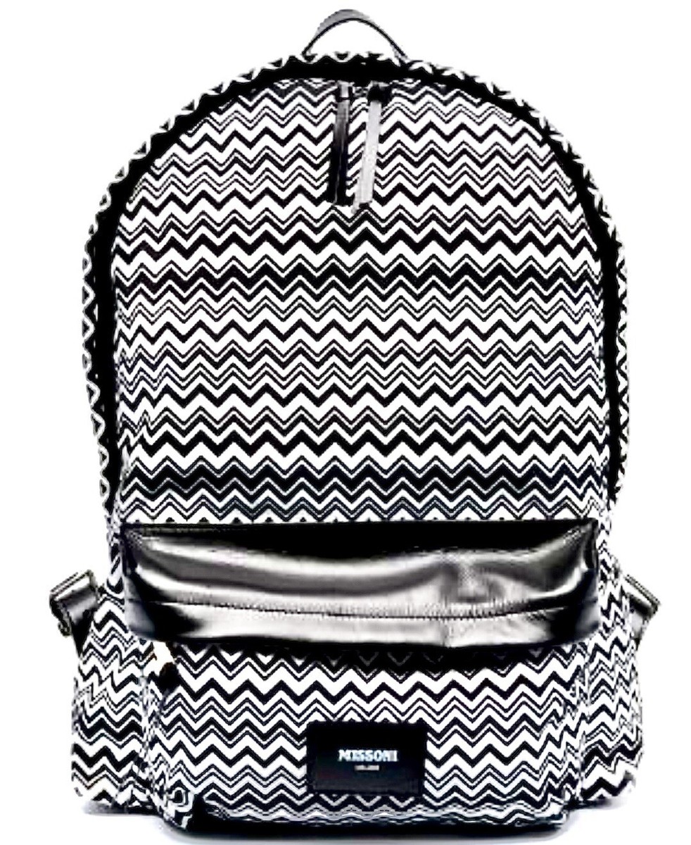 MISSONI MILANO BLACK & WHITE luxury Backpack $ 1,250 Value  display picture 3