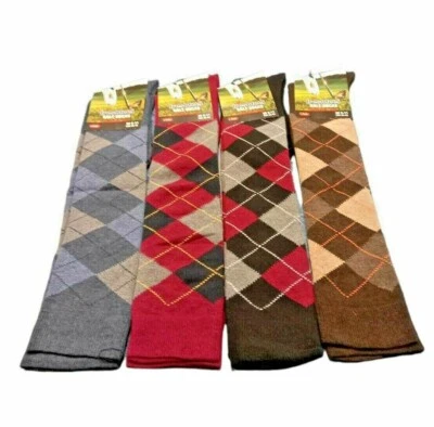 MK-ONESTOPSHOP Men's Knee High Argyle Diamond Golf Socks Gift Box Combination M10717 UK 6-11