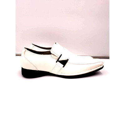 Bruno Marc Georgio-3 Mens White Square toe Slip On Leather  display picture 2