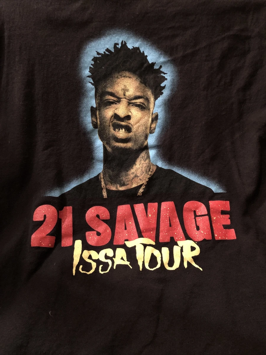 21 Savage ISSA TOUR 2017 With Tour Dates On Back Shirt | Size XL-NEW