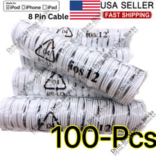 100X Wholesale Lot USB Cable 3/6Ft For Apple iPhone 14 13 12 8 7 6 Charger Cord