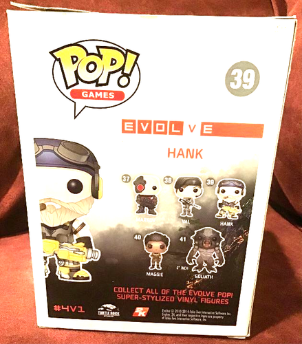 2014 New MIB Funko Pop! #39 Evolve Hank Vinyl Figure - Picture 2 of 3