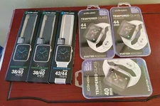 Set 3 Nylon Watch Band & Set 3 Apple screen protector series 4 tempered glass