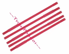 Tupperware Whistle Straws Set of 5 Emberglow Red Flexible Bendable Reusable