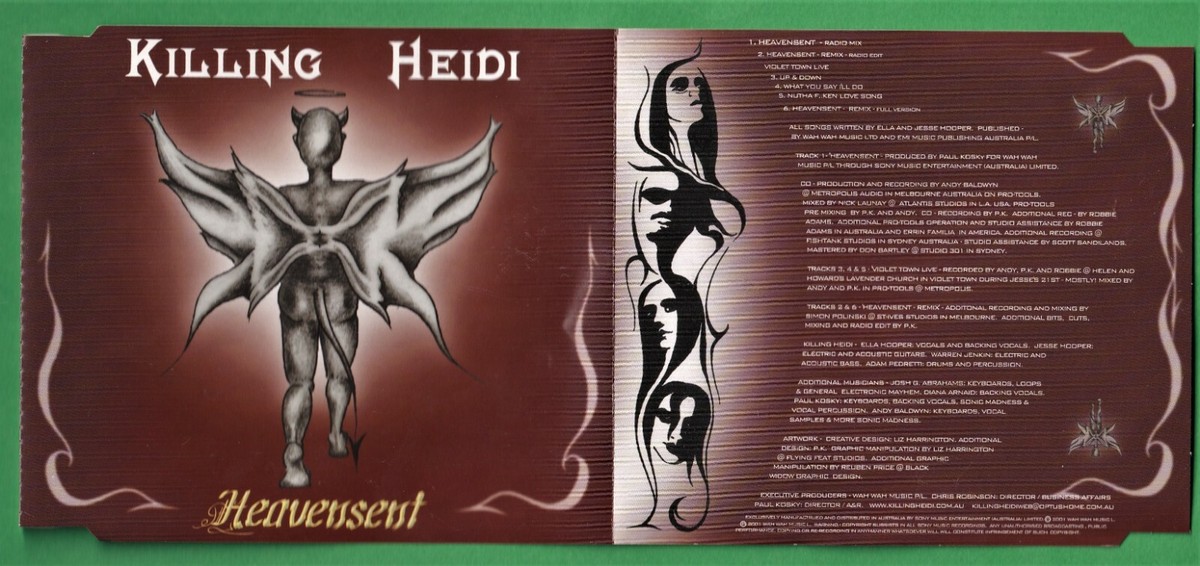 Killing Heidi cd (6 tracks) Heavensent Heaven Sent