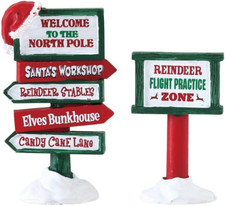 - North Pole Signs - Set of 2