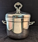 Vintage FB Rogers Silver-Plated Ice bucket Milk Glass Liner Insulated