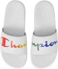Brand New Original Women's Champion Super Slide Sandals - White/Rainbow