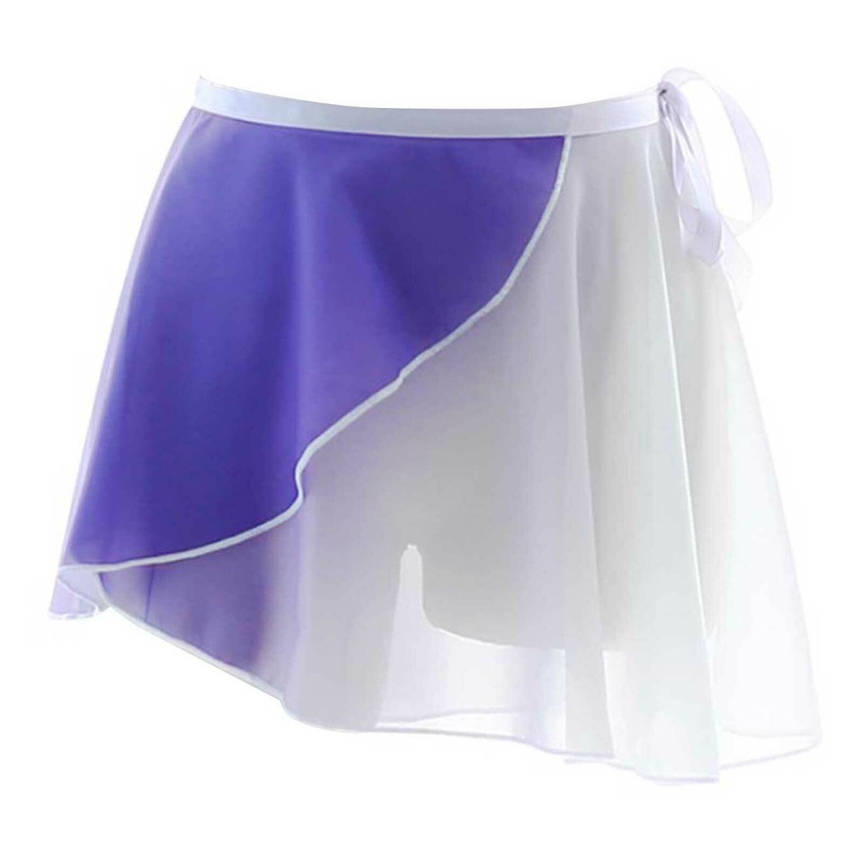 Women's Girls Ballet Dance Skirt Wrap Gradient Chiffon Over Scarf with