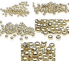 100 Gold Finished Steel Metal Round Spacer Beads 2.5mm 3mm 4mm 6mm 8mm