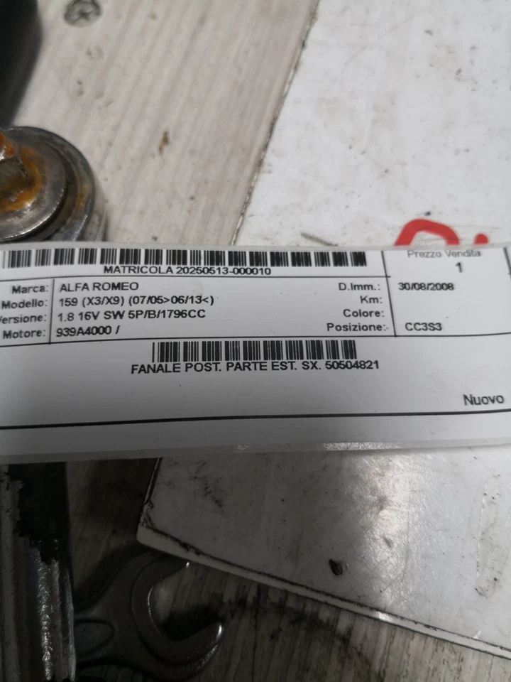 F93917022211 fanale posteriore sinistro Esterno per ALFA ROMEO 159 2009 Foto 3 de 4