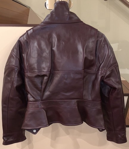 ALEXANDER MCQUEEN PEPLUM HIGH-COLLAR LEATHER BIKER JACKET Sz. 46EU/10US - Picture 9 of 17