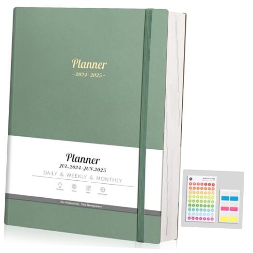 Planner 2024-2025 Academic Planner July 2024 - June 2025 Weekly Monthly Green