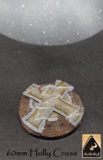 60mm RESIN SCENIC BASE HOLLY CROSS 1pc TERRAIN SCENERY