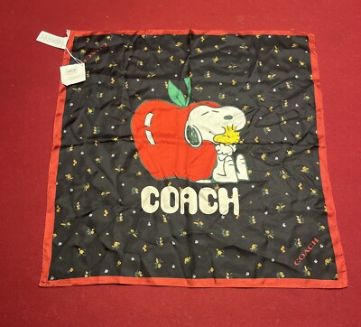 Coach× Snoopy Big Apple Silk Scarf New With Tags! | eBay