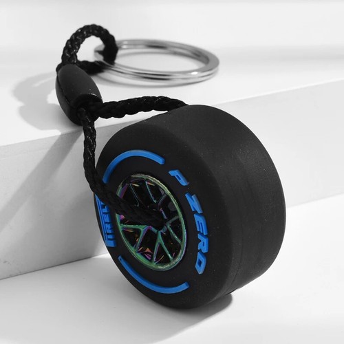 Hot F1 Racing Tire Keychain Car Key Accessories PVC Tire Pendant Bag Charms - Picture 36 of 38