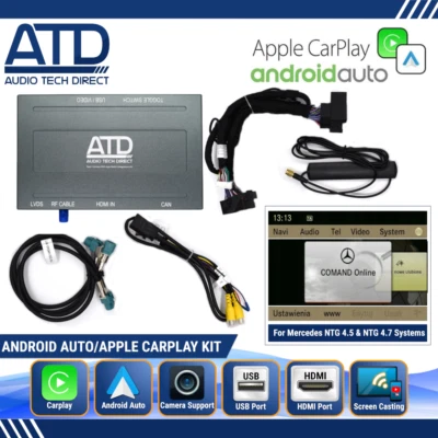 Sans Fil Carplay pour Mercedes Cla Classe C117 Android Camera Interface Auto Kit - Photo 1/4