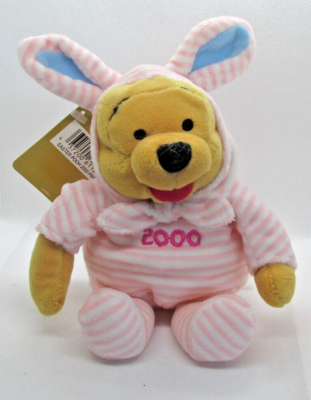 Vintage 2000 Winnie the Pooh Plush Pink Easter Bunny Costume