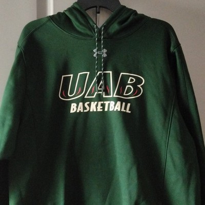 Under Armour UAB Basketball Green Pullover Hoodie Sweatshirt