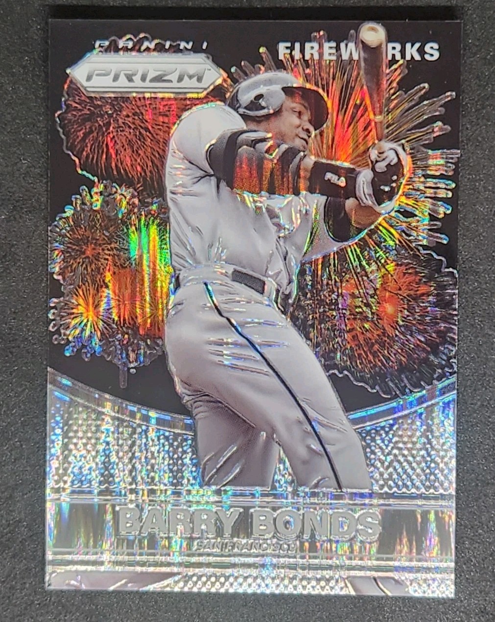Barry Bonds 2015 Panini Prizm Fireworks Flash Prizms Refractor 035/100 Giants 