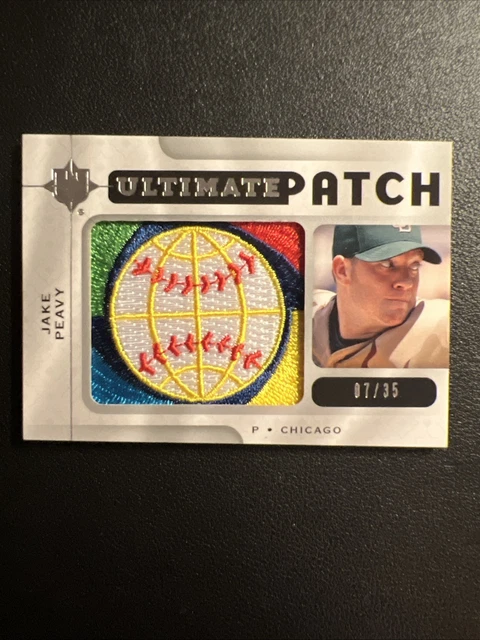 2009 UD Ultimate Collection Jake Peavy Jumbo Jersey Patch/35 Game Used WBC Logo