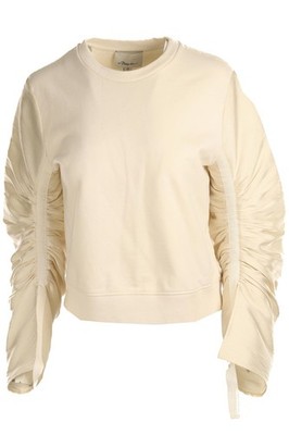 3.1 PHILLIP LIM ELFENBEINFARBENES BAUMWOLL-SWEATSHIRT XSMALL