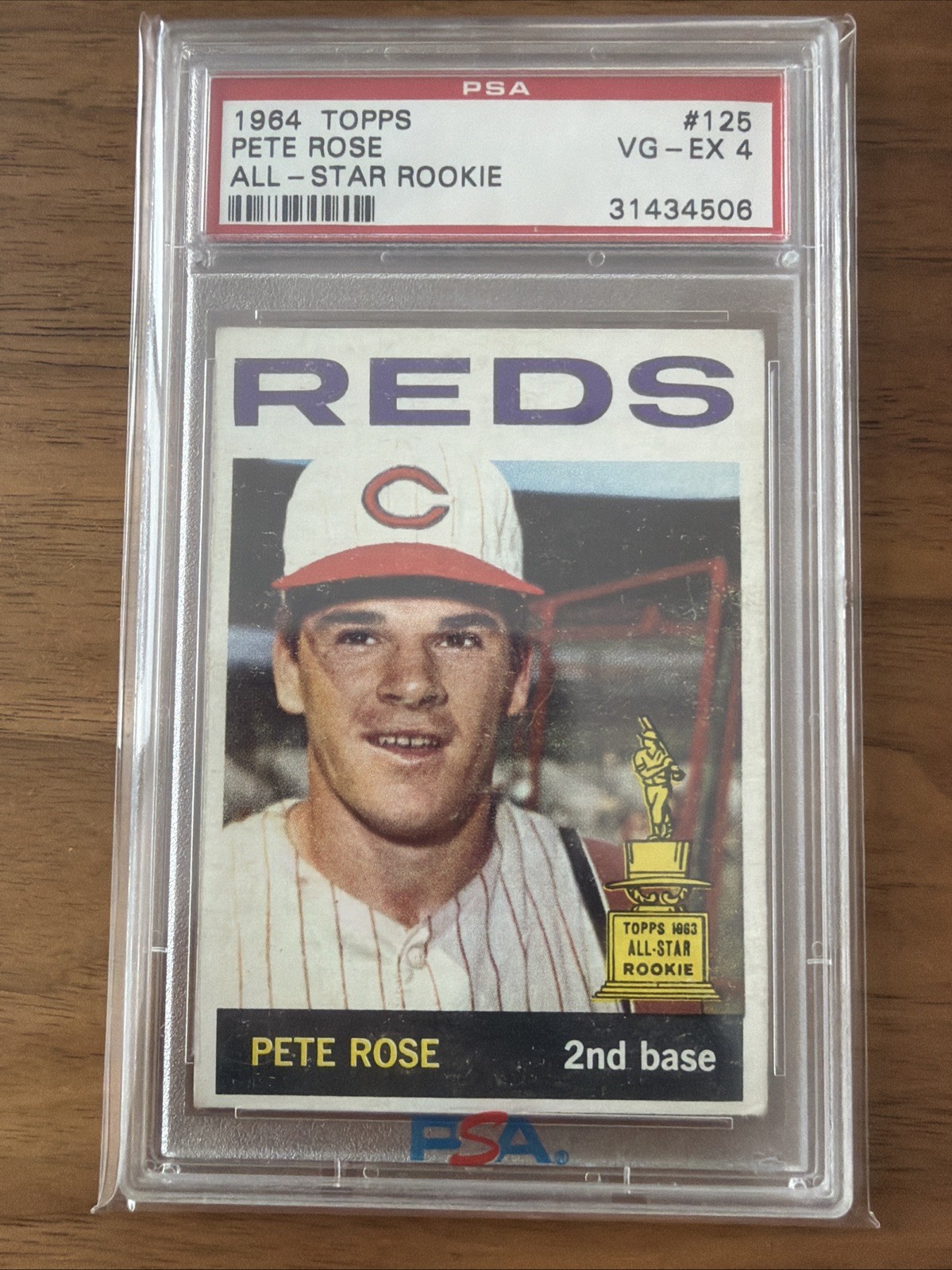 1964 Topps - Pete Rose #125 Reds RC Rookie PSA 4