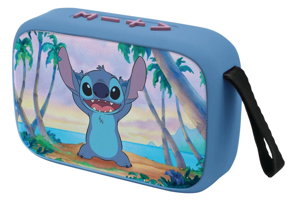 Disney Stitch Enceinte Portable Bluetooth sans-Fil USB-C Carte SD/TF Batteri... - Photo 3/4