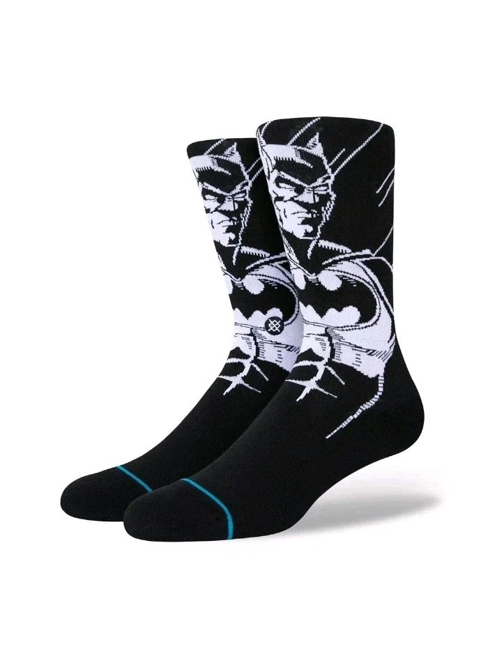 Stance "The Batman" INFIKNIT Crew Socks (Black) Graphic Sock Large L NWT